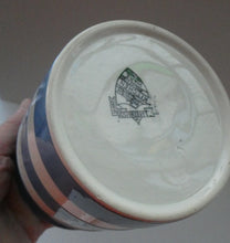 Load image into Gallery viewer, Vintage TG Green CORNISHWARE Lidded Storage Jar for CURRANTS: 5 Inches in Height. Black Shield Mark
