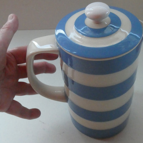 Rarer TG Green CORNISHWARE (Post-2001 Mason Cash Production). Tall Coffee Pot with Plunger. Unused