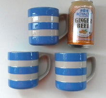 Load image into Gallery viewer, Set of THREE Contemporary CLASSIC TG Green CORNISHWARE Coffee Mugs
