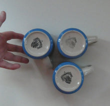 Load image into Gallery viewer, Set of THREE Contemporary CLASSIC TG Green CORNISHWARE Coffee Mugs
