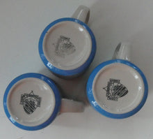 Load image into Gallery viewer, Set of THREE Contemporary CLASSIC TG Green CORNISHWARE Coffee Mugs

