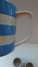 Load image into Gallery viewer, Set of THREE Contemporary CLASSIC TG Green CORNISHWARE Coffee Mugs
