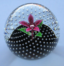 Load image into Gallery viewer, 1970s Scottish Caithness Glass Paperweight Flower in the Rain
