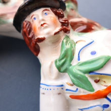 Load image into Gallery viewer, RARE 1860s Staffordshire Figurine. HISTORICAL INTEREST. Thomas Smith Confronting the Poacher William Collier
