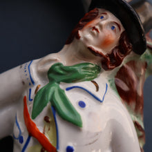 Load image into Gallery viewer, RARE 1860s Staffordshire Figurine. HISTORICAL INTEREST. Thomas Smith Confronting the Poacher William Collier
