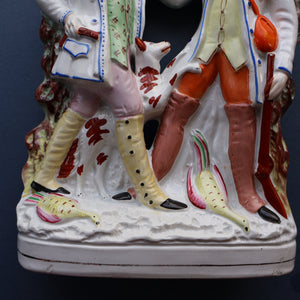 RARE 1860s Staffordshire Figurine. HISTORICAL INTEREST. Thomas Smith Confronting the Poacher William Collier