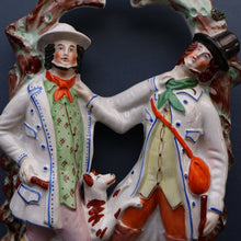 Load image into Gallery viewer, RARE 1860s Staffordshire Figurine. HISTORICAL INTEREST. Thomas Smith Confronting the Poacher William Collier
