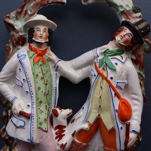 RARE 1860s Staffordshire Figurine. HISTORICAL INTEREST. Thomas Smith Confronting the Poacher William Collier