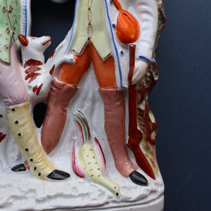 RARE 1860s Staffordshire Figurine. HISTORICAL INTEREST. Thomas Smith Confronting the Poacher William Collier