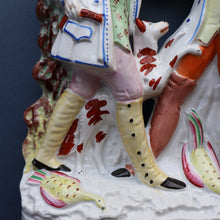 Load image into Gallery viewer, RARE 1860s Staffordshire Figurine. HISTORICAL INTEREST. Thomas Smith Confronting the Poacher William Collier
