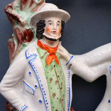 Load image into Gallery viewer, RARE 1860s Staffordshire Figurine. HISTORICAL INTEREST. Thomas Smith Confronting the Poacher William Collier
