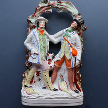 Load image into Gallery viewer, RARE 1860s Staffordshire Figurine. HISTORICAL INTEREST. Thomas Smith Confronting the Poacher William Collier
