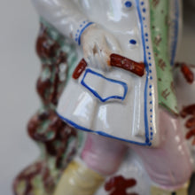 Load image into Gallery viewer, RARE 1860s Staffordshire Figurine. HISTORICAL INTEREST. Thomas Smith Confronting the Poacher William Collier
