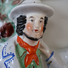 Load image into Gallery viewer, RARE 1860s Staffordshire Figurine. HISTORICAL INTEREST. Thomas Smith Confronting the Poacher William Collier
