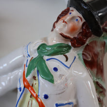 Load image into Gallery viewer, RARE 1860s Staffordshire Figurine. HISTORICAL INTEREST. Thomas Smith Confronting the Poacher William Collier
