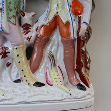 Load image into Gallery viewer, RARE 1860s Staffordshire Figurine. HISTORICAL INTEREST. Thomas Smith Confronting the Poacher William Collier
