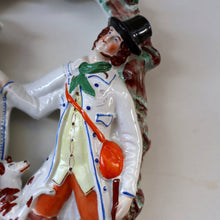 Load image into Gallery viewer, RARE 1860s Staffordshire Figurine. HISTORICAL INTEREST. Thomas Smith Confronting the Poacher William Collier
