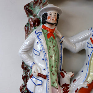 RARE 1860s Staffordshire Figurine. HISTORICAL INTEREST. Thomas Smith Confronting the Poacher William Collier