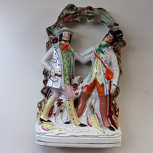 Load image into Gallery viewer, RARE 1860s Staffordshire Figurine. HISTORICAL INTEREST. Thomas Smith Confronting the Poacher William Collier
