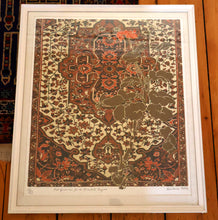 Load image into Gallery viewer, SCOTTISH ART: Rare Screenprint by Bel Cowie Entitled &quot;Red Geranium for an Oriental Carpet&quot;.  Signed and dated Feb &#39;80. RARE
