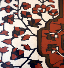 Load image into Gallery viewer, SCOTTISH ART: Rare Screenprint by Bel Cowie Entitled &quot;Red Geranium for an Oriental Carpet&quot;.  Signed and dated Feb &#39;80. RARE
