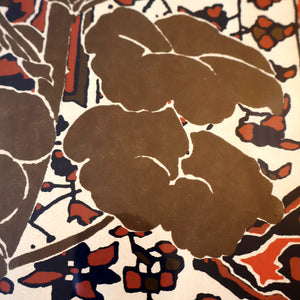 SCOTTISH ART: Rare Screenprint by Bel Cowie Entitled "Red Geranium for an Oriental Carpet".  Signed and dated Feb '80. RARE