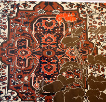 Load image into Gallery viewer, SCOTTISH ART: Rare Screenprint by Bel Cowie Entitled &quot;Red Geranium for an Oriental Carpet&quot;.  Signed and dated Feb &#39;80. RARE
