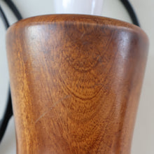 Load image into Gallery viewer, Vintage Scandinavian Style Teak Table Lamp  Height: 9 inches REWIRED &amp; WORKING
