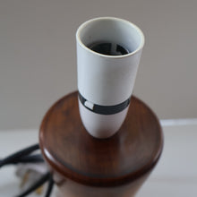 Load image into Gallery viewer, Vintage Scandinavian Style Teak Table Lamp  Height: 9 inches REWIRED &amp; WORKING
