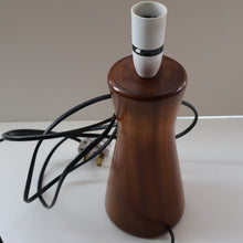 Load image into Gallery viewer, Vintage Scandinavian Style Teak Table Lamp  Height: 9 inches REWIRED &amp; WORKING
