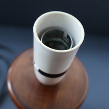 Load image into Gallery viewer, Vintage Scandinavian Style Teak Table Lamp  Height: 9 inches REWIRED &amp; WORKING
