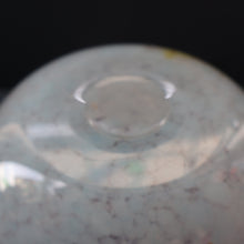 Load image into Gallery viewer, SCOTTISH GLASS. MONART Vase. SA Shape. Mottled Pale Blue, Pink with Swirls &amp; Lots of Gold Aventurine Flakes. 7 inches high

