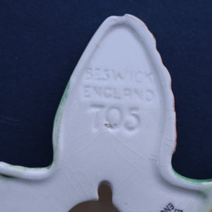 Vintage Beswick Wall Plaque in the Shape of a Little Blue Tit in Flight (Model No. 705)