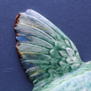 Vintage Beswick Wall Plaque in the Shape of a Little Blue Tit in Flight (Model No. 705)