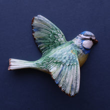Load image into Gallery viewer, Vintage Beswick Wall Plaque in the Shape of a Little Blue Tit in Flight (Model No. 705)
