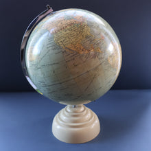 Load image into Gallery viewer, 1930s Terrestrial Globe by Geographica Ltd. ART DECO Desk Top Spinning Globe
