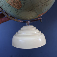 Load image into Gallery viewer, 1930s Terrestrial Globe by Geographica Ltd. ART DECO Desk Top Spinning Globe
