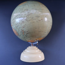 Load image into Gallery viewer, 1930s Terrestrial Globe by Geographica Ltd. ART DECO Desk Top Spinning Globe
