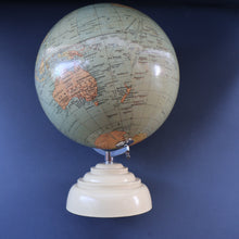Load image into Gallery viewer, 1930s Terrestrial Globe by Geographica Ltd. ART DECO Desk Top Spinning Globe
