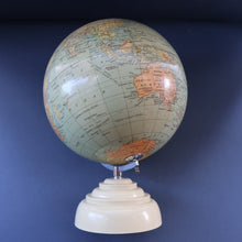 Load image into Gallery viewer, 1930s Terrestrial Globe by Geographica Ltd. ART DECO Desk Top Spinning Globe
