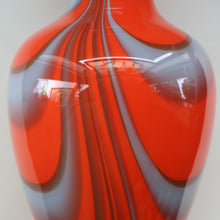 Load image into Gallery viewer, Large Bulbous Italian V.B Opaline ZEBRA Stripe Glass Vase. 13 1/4 inches in height 

