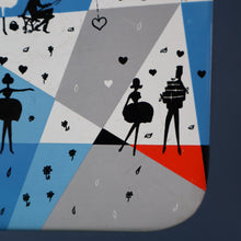 Load image into Gallery viewer, Pretty 1960s Vintage Sweetie Tin by Edward Sharp &amp; Son, Kent. Decorated with Silhouettes of Couples Dancing
