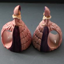 Load image into Gallery viewer, SINGLE Carlton Ware Crinoline Lady Ceramic Napkin Rings, c 1935
