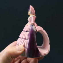 Load image into Gallery viewer, SINGLE Carlton Ware Crinoline Lady Ceramic Napkin Rings, c 1935
