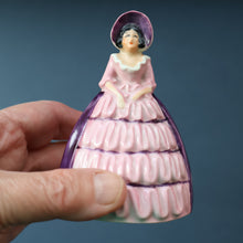 Load image into Gallery viewer, SINGLE Carlton Ware Crinoline Lady Ceramic Napkin Rings, c 1935
