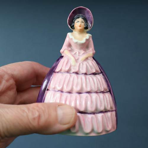 SINGLE Carlton Ware Crinoline Lady Ceramic Napkin Rings, c 1935