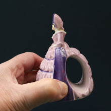Load image into Gallery viewer, SINGLE Carlton Ware Crinoline Lady Ceramic Napkin Rings, c 1935
