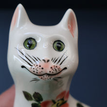 Load image into Gallery viewer, SCOTTISH POTTERY. Collectable GRISELDA HILL POTTERY (Wemyss Ware). Cat with Wild Roses Decoration

