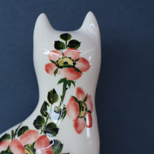 Load image into Gallery viewer, SCOTTISH POTTERY. Collectable GRISELDA HILL POTTERY (Wemyss Ware). Cat with Wild Roses Decoration
