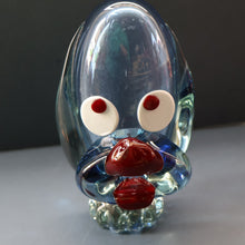 Load image into Gallery viewer, Vintage 1960s MURANO Glass Comical Dog with Large Head with Large Applied Eyes, Red Nose and Wee Sticky Out Tongue
